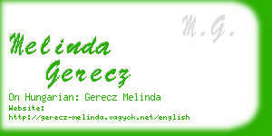 melinda gerecz business card